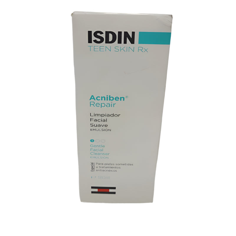 Limpiador Facial Isdin Acniben Repair Emulsion 180 Ml 1 Unidad Femenino
