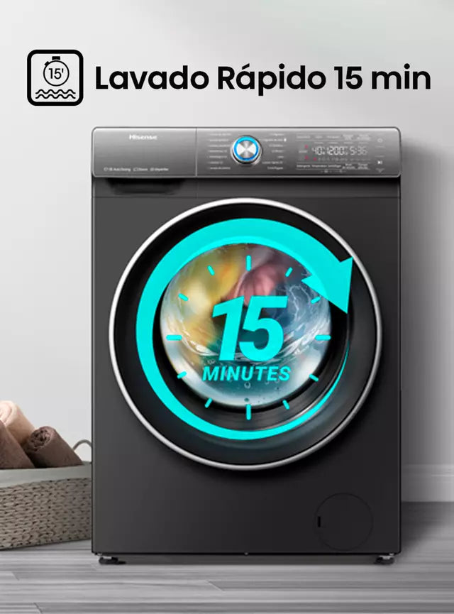 Lavadora Secadora Hisense Wd3q1042bt Carga Frontal Gris 10/6 Kg