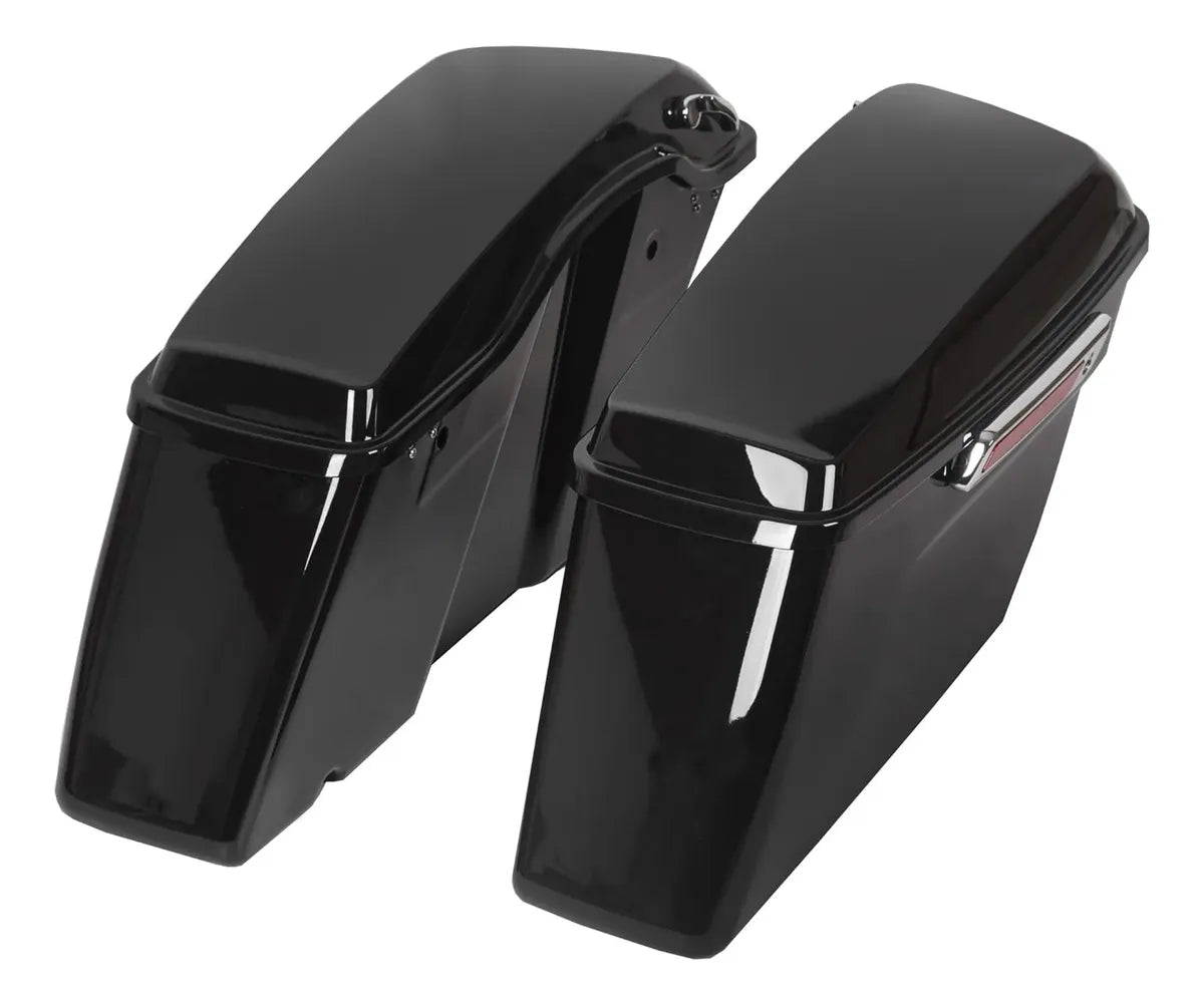 Alforja Rígida con Tapa para Motocicleta Touring, Negro