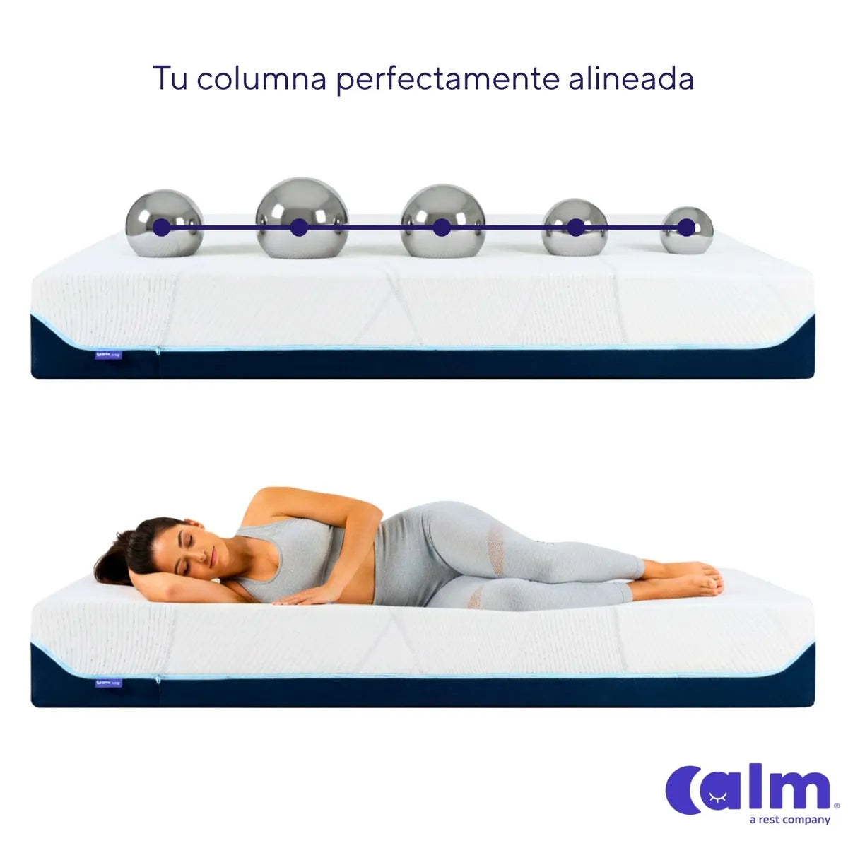 Colchón 1.5 Plazas Calm Hybrid Core - 105x190 cm