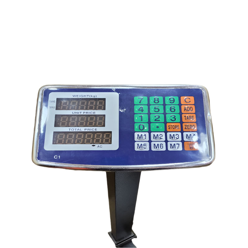 Bascula Industrial Digital Megatronic Diamantada 500kg Con Mastil 220v Gris