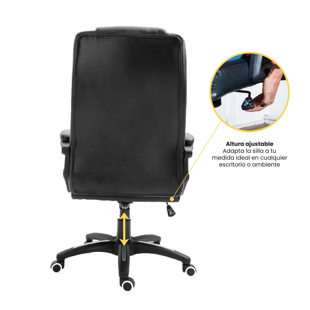 Silla de Escritorio Ejecutiva Reclinable Comfort Negra
