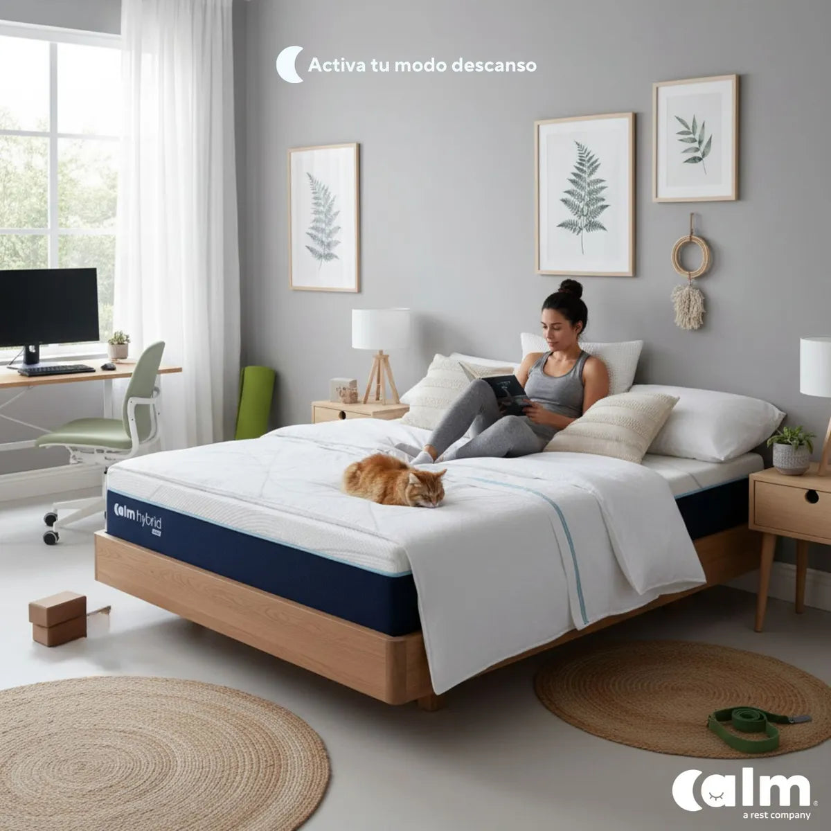 Colchón 1.5 Plazas Calm Hybrid Core - 105x190 cm