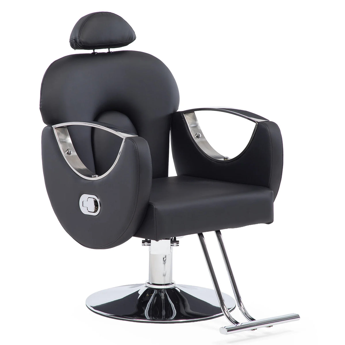 Silla de Peluquería Hidráulica Reclinable Imposalon Negra