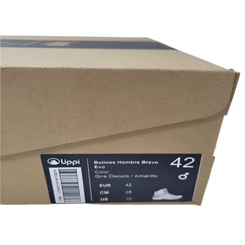 Botin / Amarillo 42 Masculino Lippi Bravo Evo Gris Osc