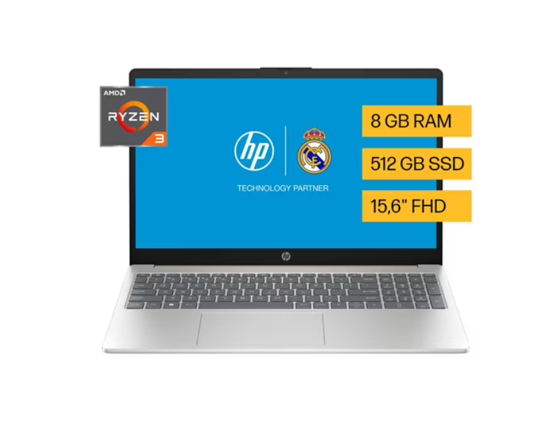 Notebook HP 15-fc0043la 15.6" AMD Ryzen 3 7320U 8GB RAM 512GB SSD