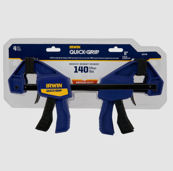 Prensa Rápida Irwin Quick-Grip de 6 Pulgadas, Paquete de 4 Unidades