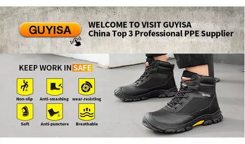 Zapatilla De Seguridad Guyisa Malla Voladora Y Goma Negro 44/ 27.2Cm Masculino