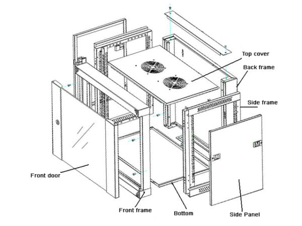 Gabinete De Pared Ansec 12U 570X600Mm [RT]