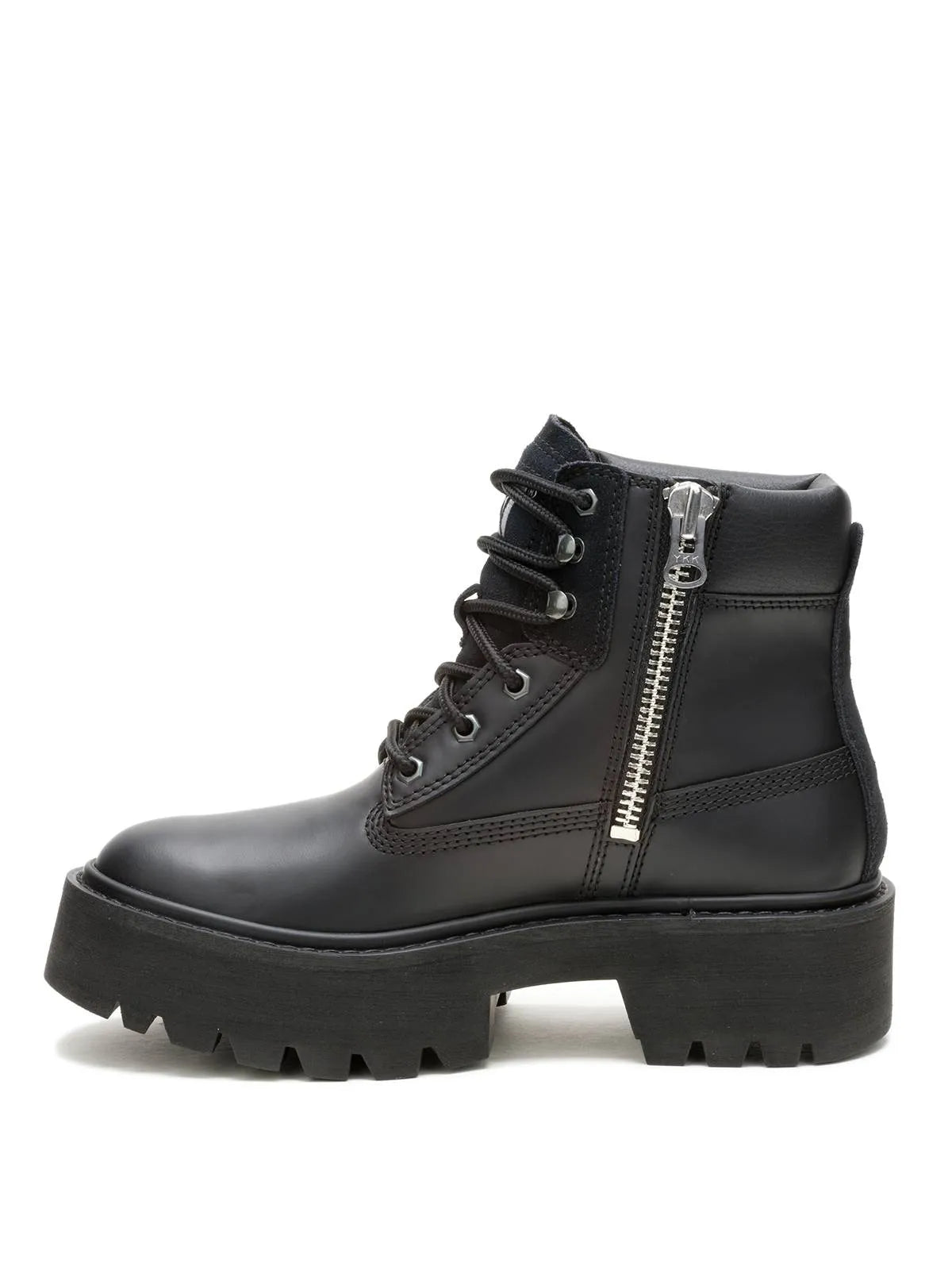 Botin Cat Colorado Max Ws6 Zip Negro 39 Femenino