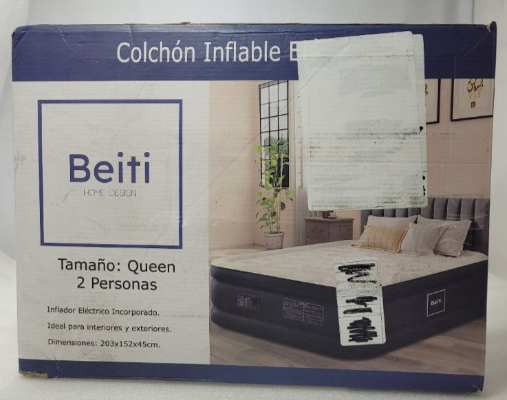 Colchon Cama Inflable Beiti Electrico 2 Plazas 203x125x47cm