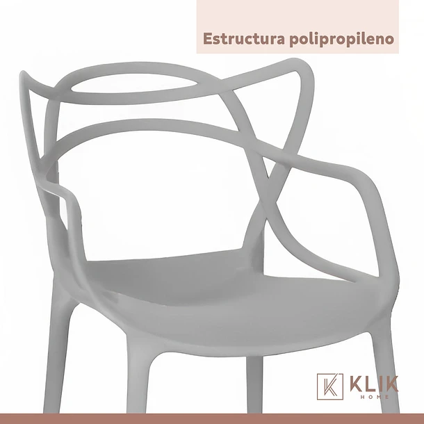 SILLA DE TERRAZA O COMEDOR EXTERIOR KLIK MASTER GRIS