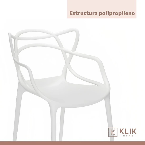 SILLA DE TERRAZA EXTERIOR O COMEDOR KLIK MASTER BLANCA