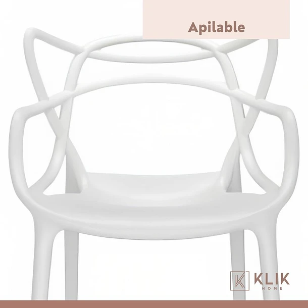 SILLA DE TERRAZA EXTERIOR O COMEDOR KLIK MASTER BLANCA