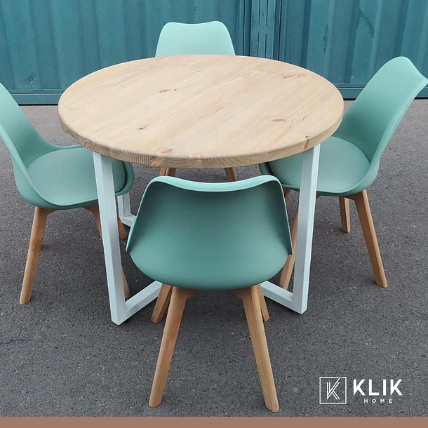 Silla Klik Tulip Acolchado Menta / Negro