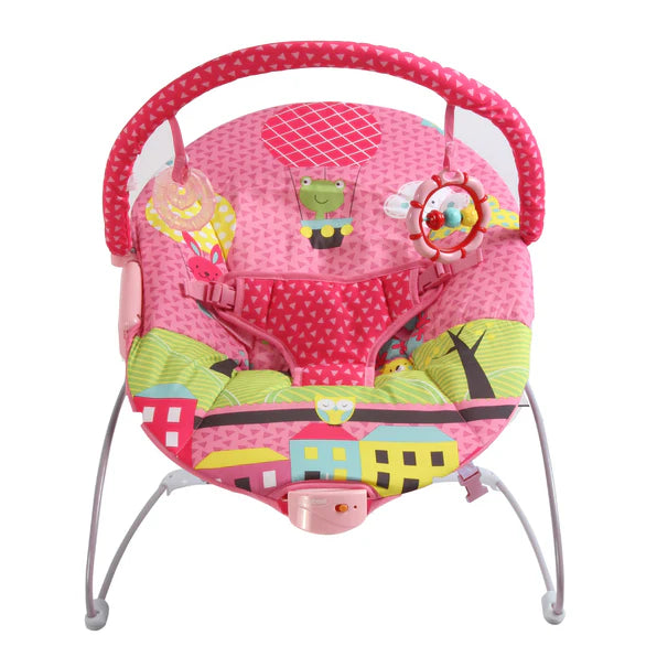 Mecedora Vibradora 2 En 1 Bebesit Bouncer Rosado 0 A 12 Meses