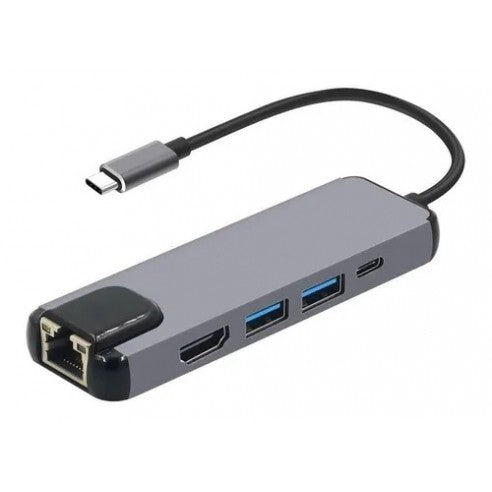 Adaptador Genérico Tipo C 5 En 1/Usb / C A Hdmi Plomo