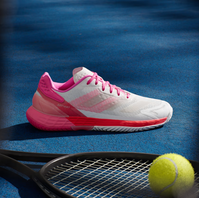 Zapatilla Tenis Adidas Defiant Speed 2w Blanco/Rosado 23.5 Cm Femenino