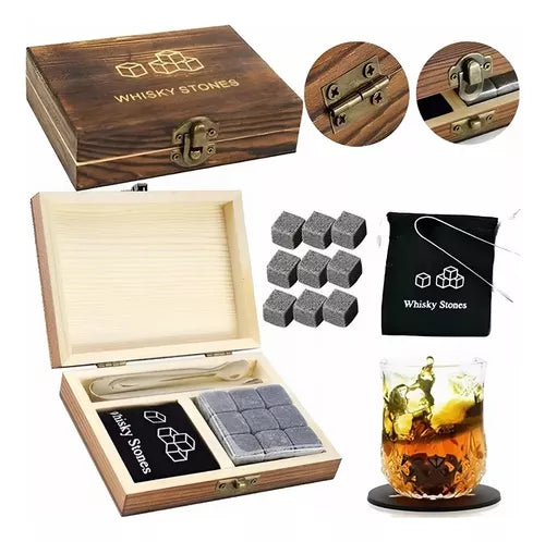Piedra De Whisky En Caja Generico Cubo De Hielo Reutilizable / Caja De Regalo [Openbox] [Mel]