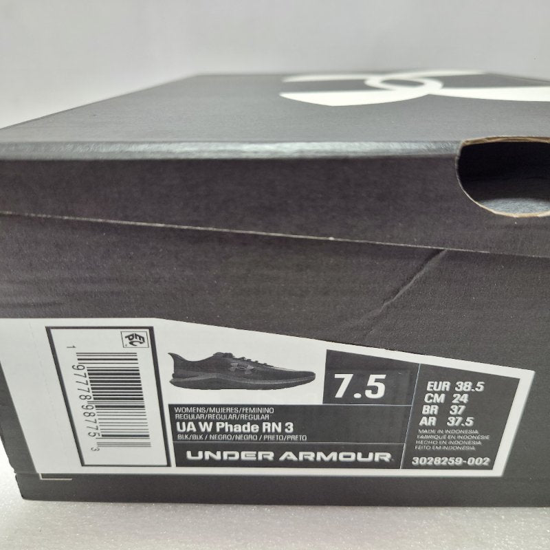 Zapatillas Deportivas Under Armour Ua W Phade Rn 3 Negro Euro 38.5