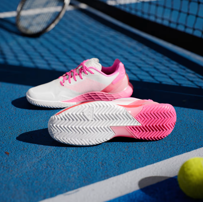 Zapatilla Tenis Adidas Defiant Speed 2w Blanco/Rosado 23.5 Cm Femenino