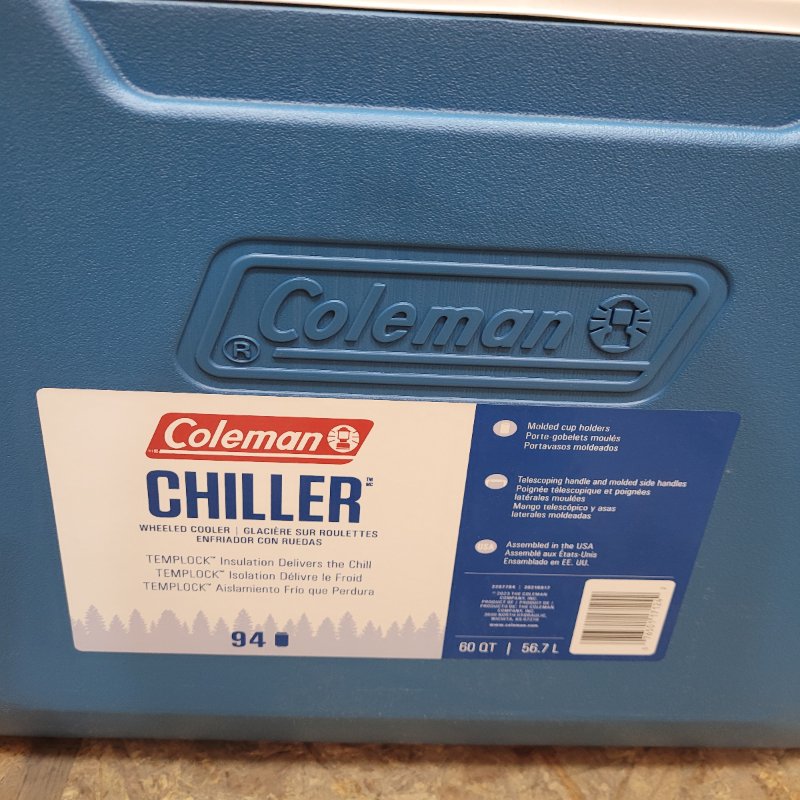 Cooler Con Ruedas Coleman Chiller Azul 56.7 L