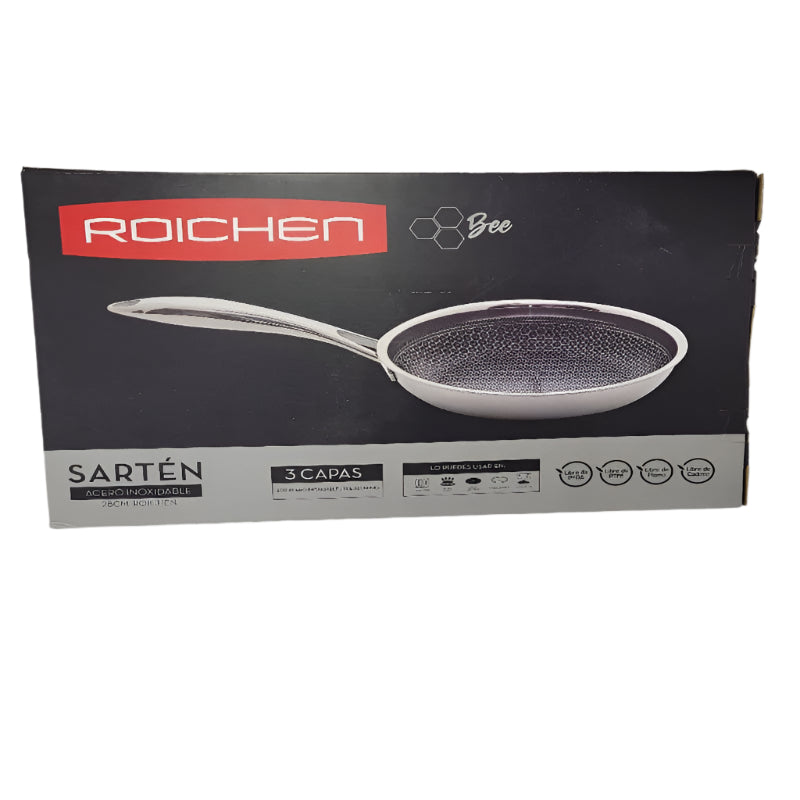 Sarten  3 Capas Roichen Acero Inoxidable Alumiio 28 Cm