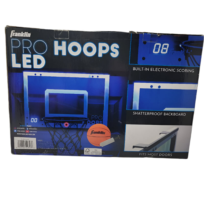 Tablero Basketball Luces Led 46x30cm Franklin Pro Hoopa Led