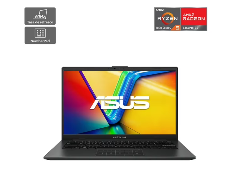 Notebook Asus VivoBook E1404FA AMD R5-7520U 512GB SSD 16GB RAM