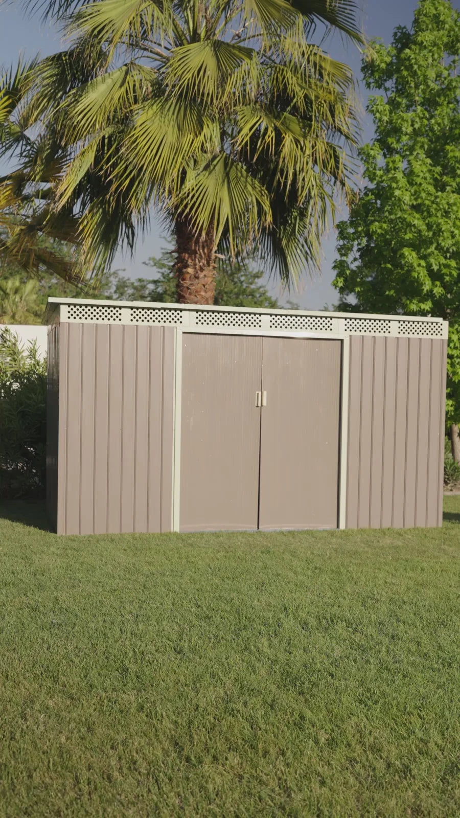Bodega de Jardín Halten Modelo Bellac 343x184x142 cm, Beige