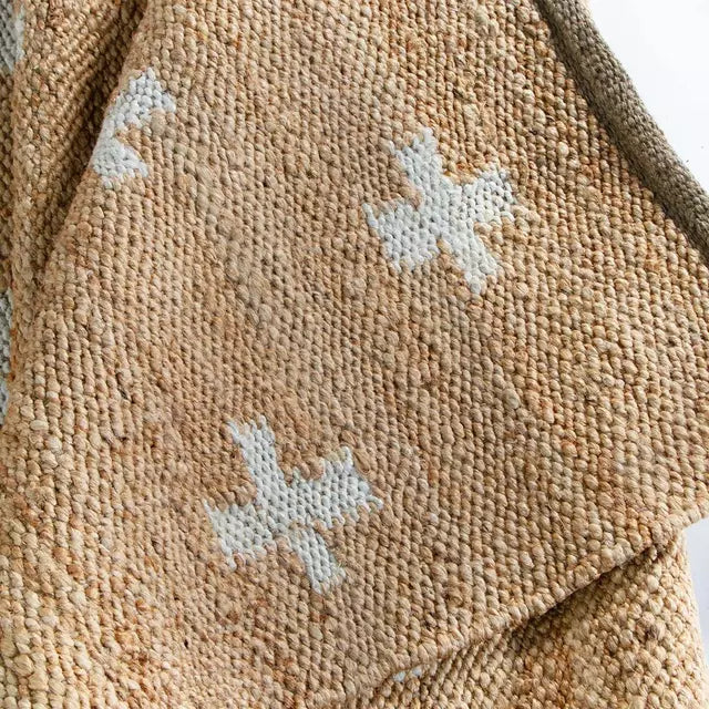 Alfombra Form Design Cruces Natural Con Blanco Yute Yute 200x300cm