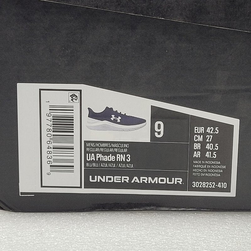 Zapatillas Deportivas Under Armour Ua Phade Rn 3 Azul Eur 42.5 Unisex