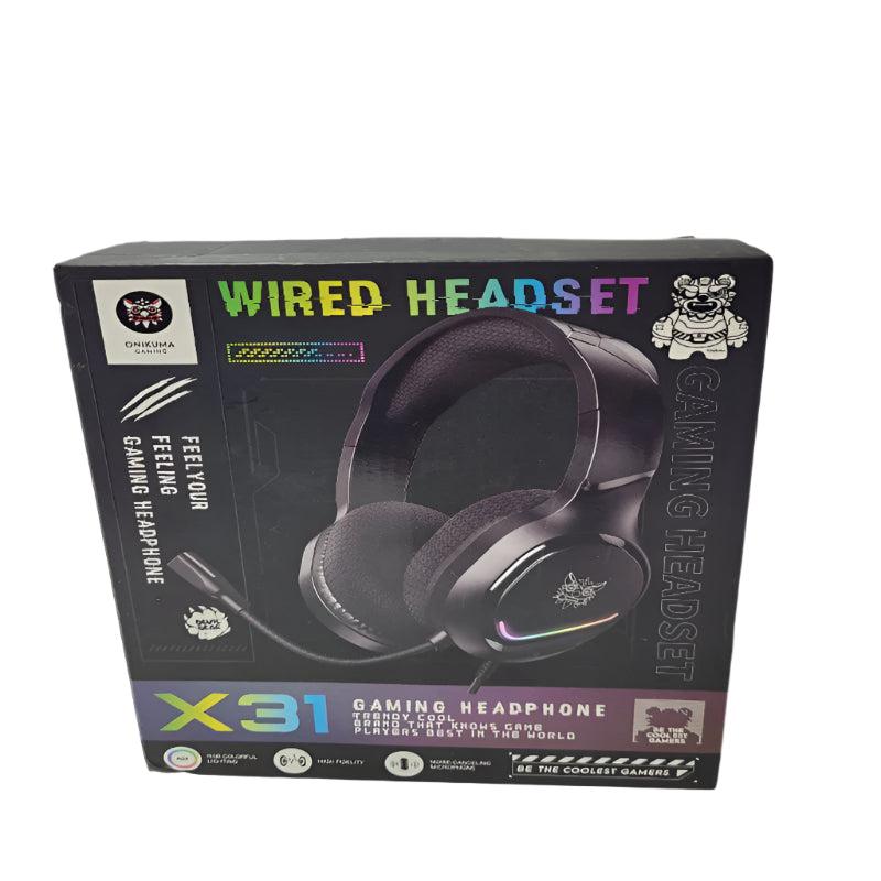 Audifonos Gamer Con Microfono Onikuma X31 Negro