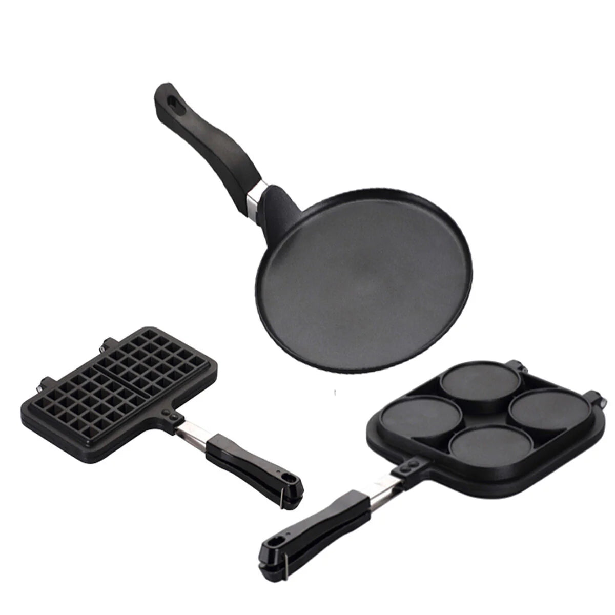 Pack Sarten Para Pancakes Waffles Y Panqueques La Soluzione 3 Unidad