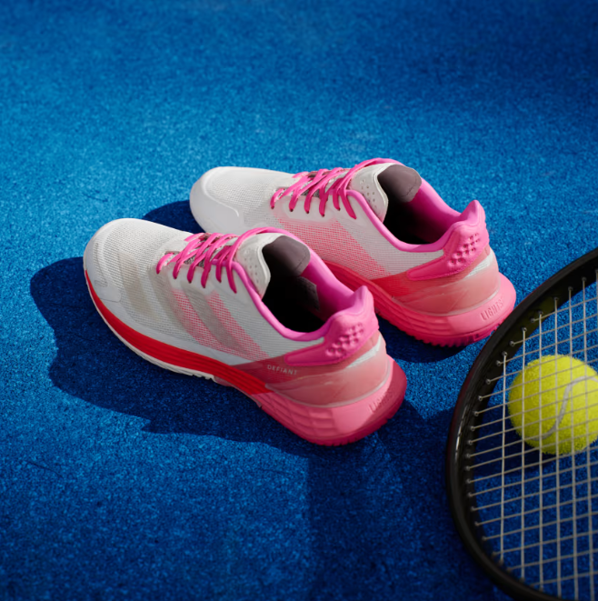 Zapatilla Tenis Adidas Defiant Speed 2w Blanco/Rosado 23.5 Cm Femenino