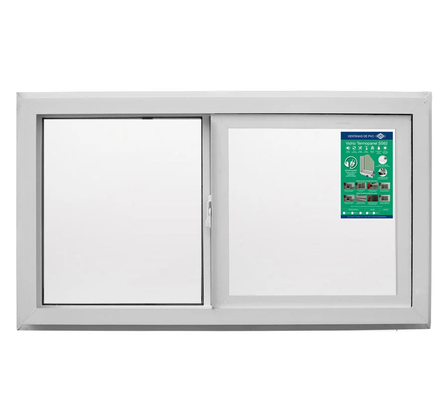 Ventana Corredera Termopanel Dvp Advance Dvh Blanco Pvc 140x120cm