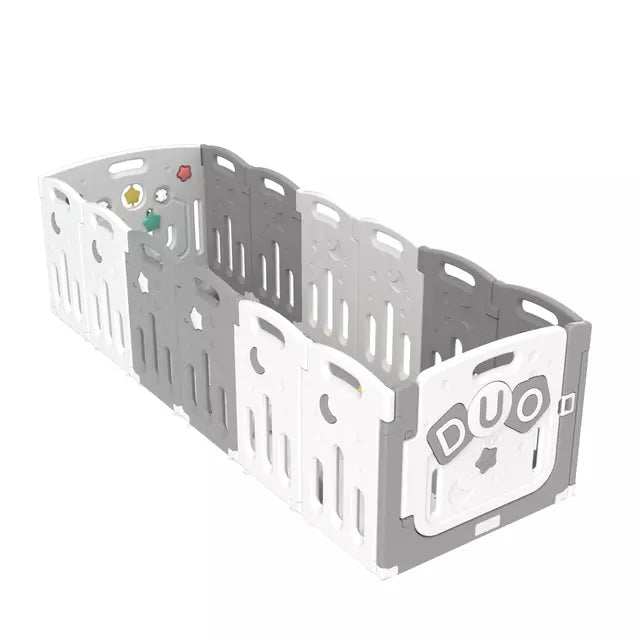 Corral Didactico De Juegos + Alfombra + Pelotas Bbqool Duo Grey