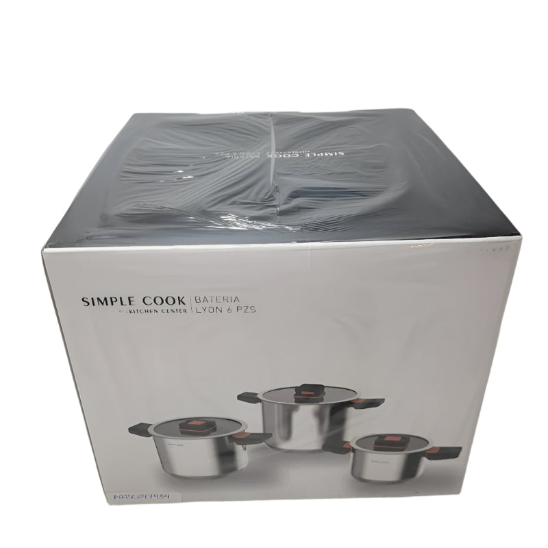 Bateria 6 Piezas Simple Cook Kitchen Center Lyon Metal