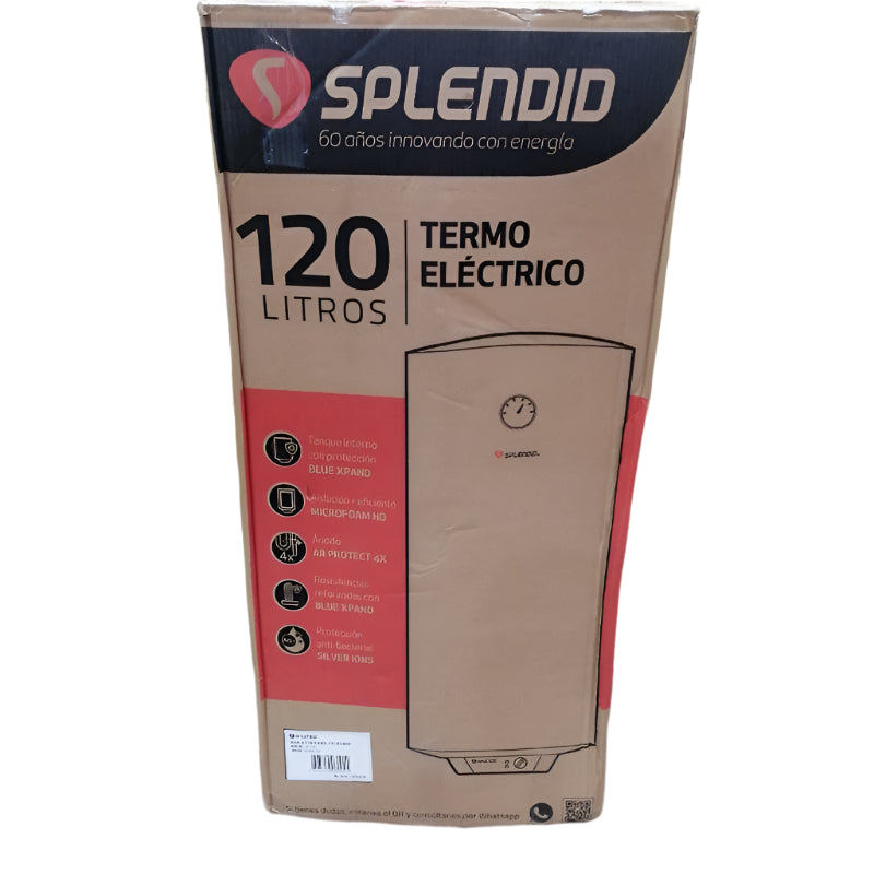 Termo Electrico Splendid Tm-120s Blanco 120 Litros