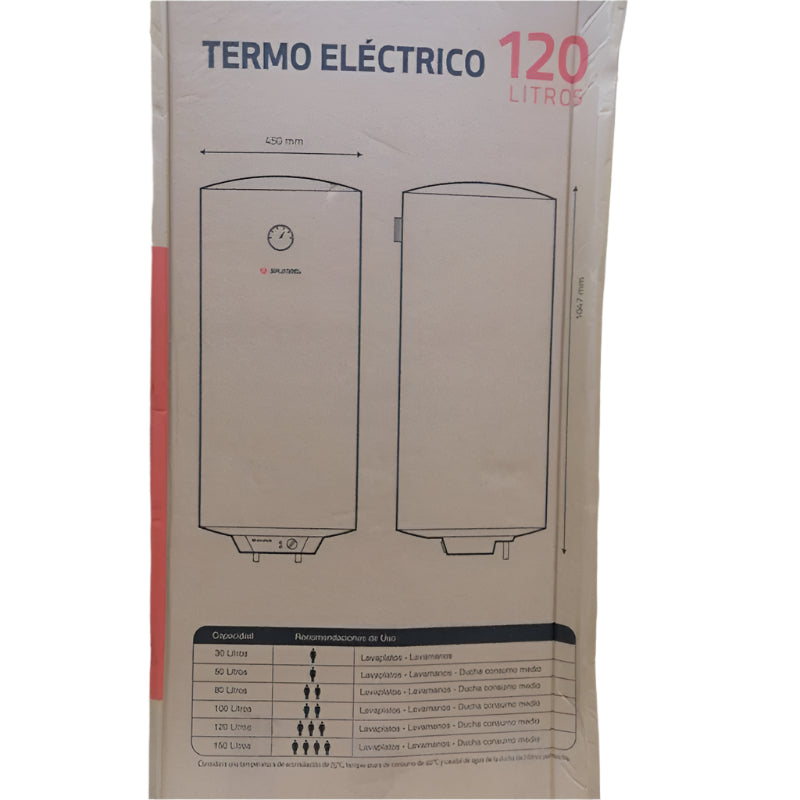 Termo Electrico Splendid Tm-120s Blanco 120 Litros