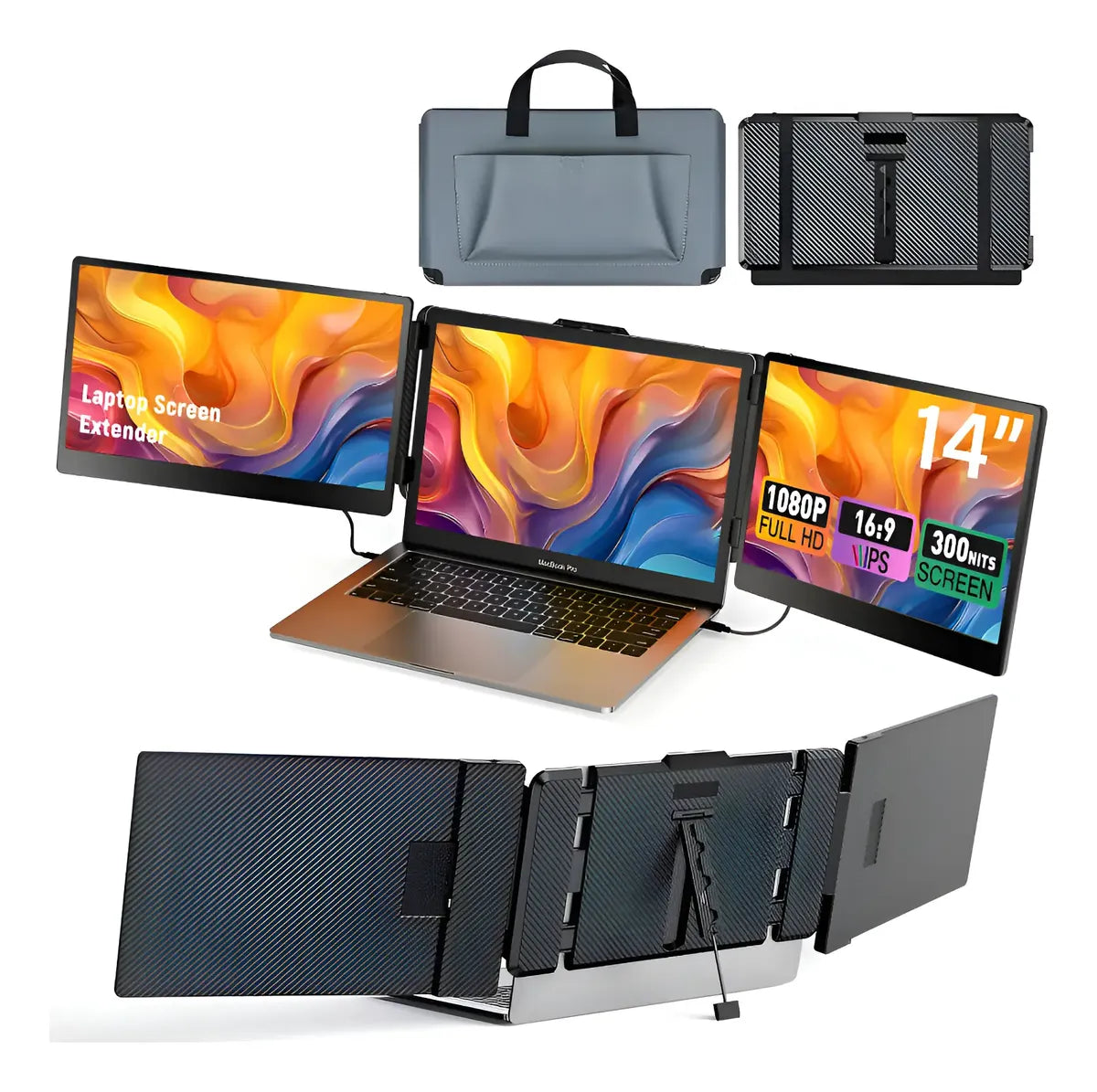 Extensor de Pantalla Doble S2 14" Full HD 1920x1080 60Hz