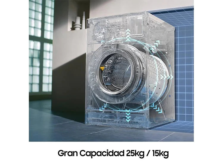 Lavadora/Secadora Samsung WD25DB8995BZ 25 kg/15 kg Carga Frontal, Gris