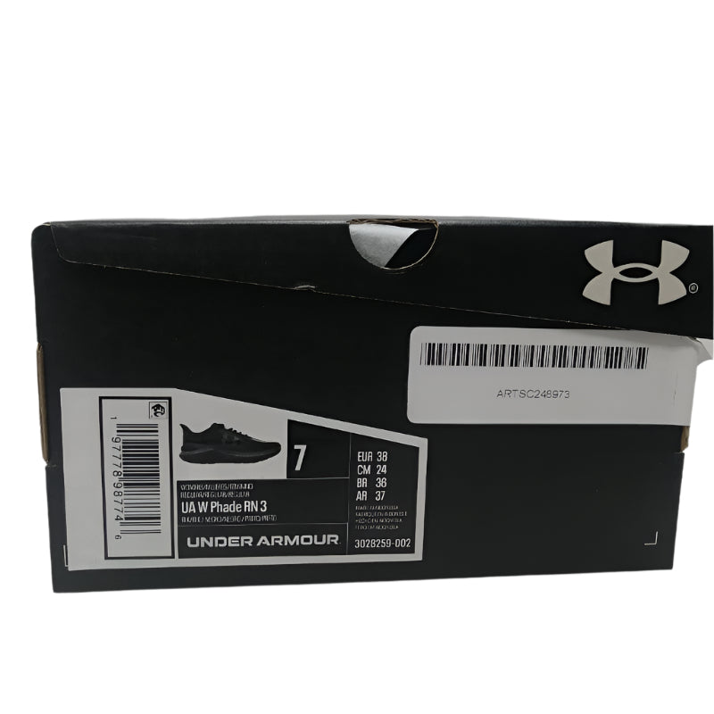 Zapatillas Femeninas Under Armour Ua W Phade Rn 3 Negro Eur 38