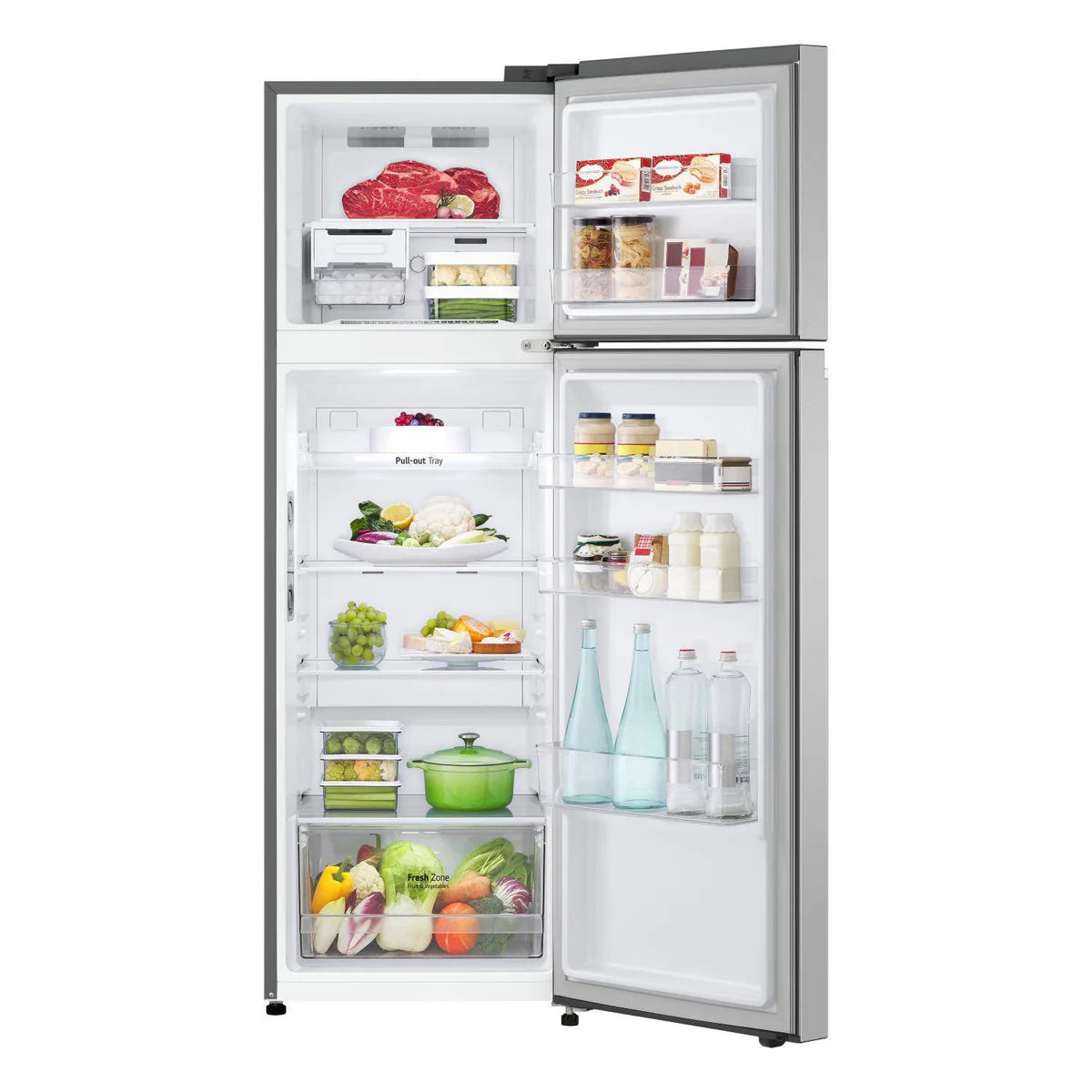 Refrigerador Congelador Dos Puertas Lg Vt27Bpp Silver 264Lt