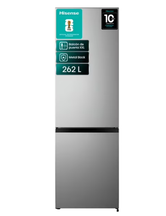 Refrigerador Hisense RB341NL 262 Litros Silver