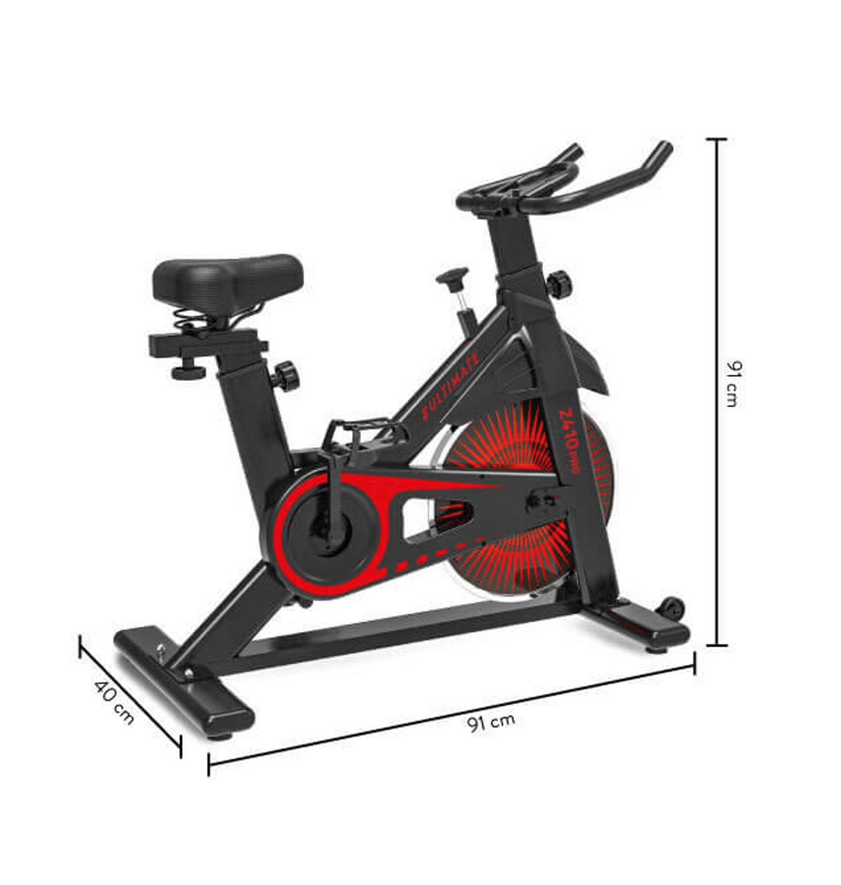 Bicicleta Spinning Ultimate Fitness Z410 Pro Rojo / Negro