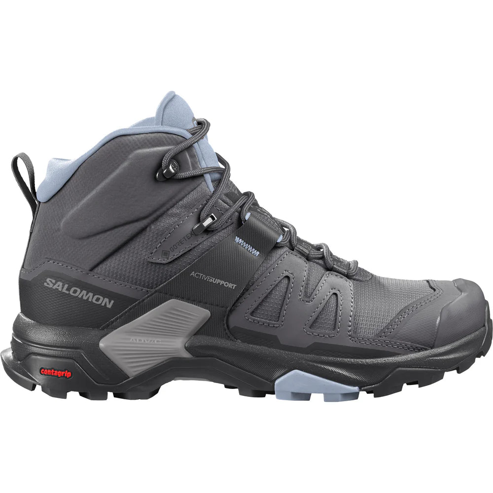 ZAPATILLAS SALOMON X ULTRA 4 MID GTX W GRIS 37 1/3 EUR FEMENINO