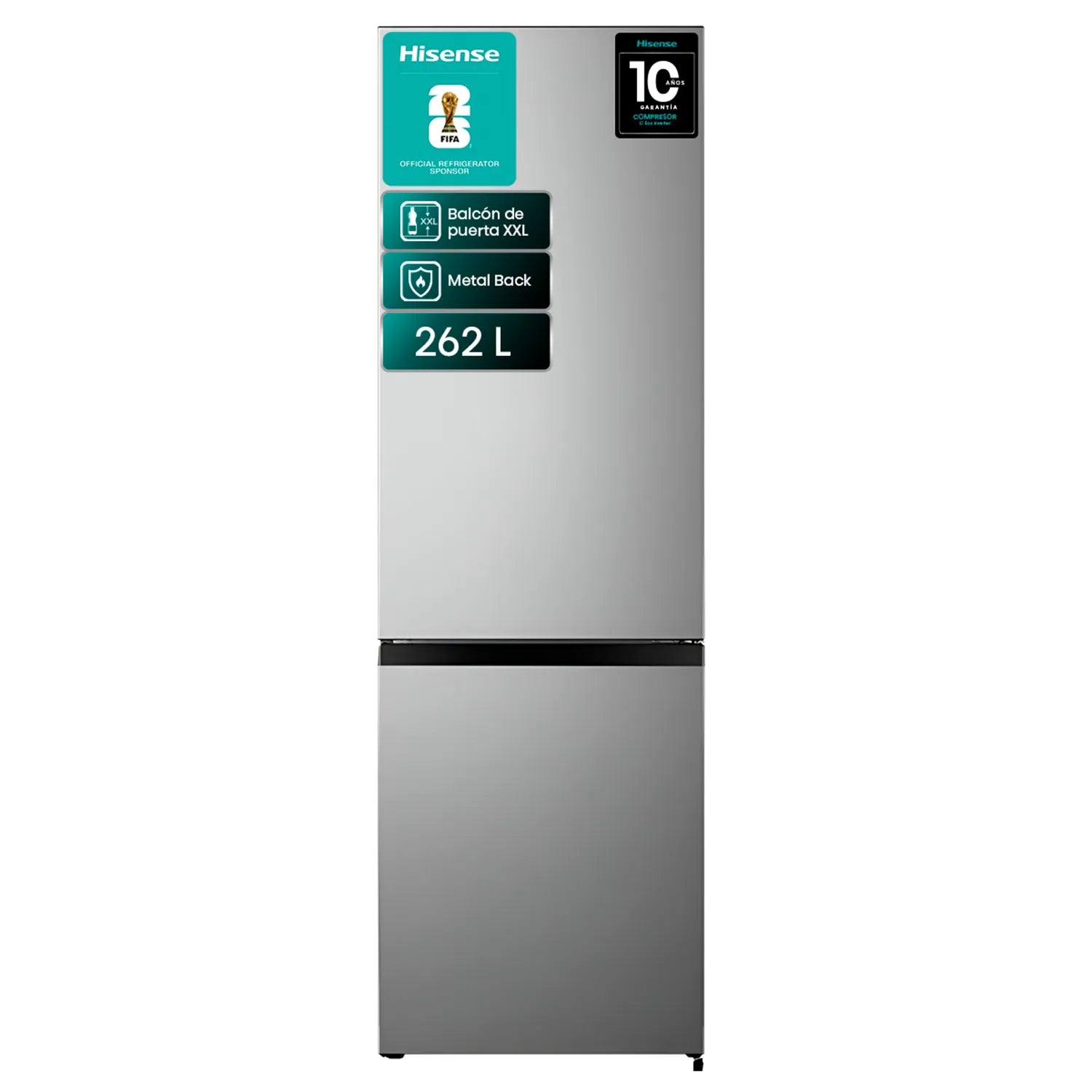 Refrigerador Hisense RB341NL Gris 262 Litros,  55x180x55 cm