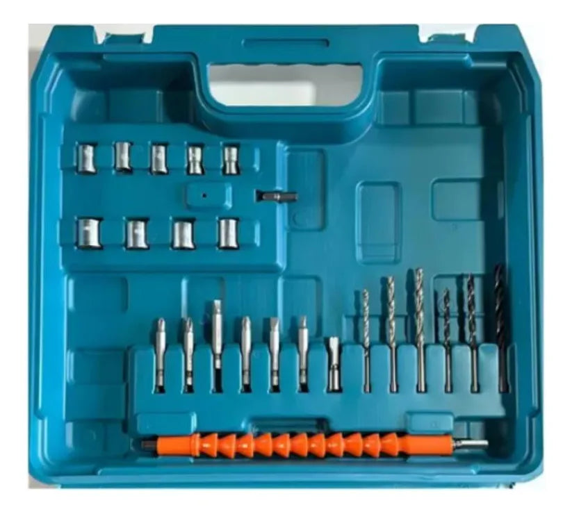 Maleta De Taldro + 2 Baterias Y Cargador+  Brocas Tasbel 98 V