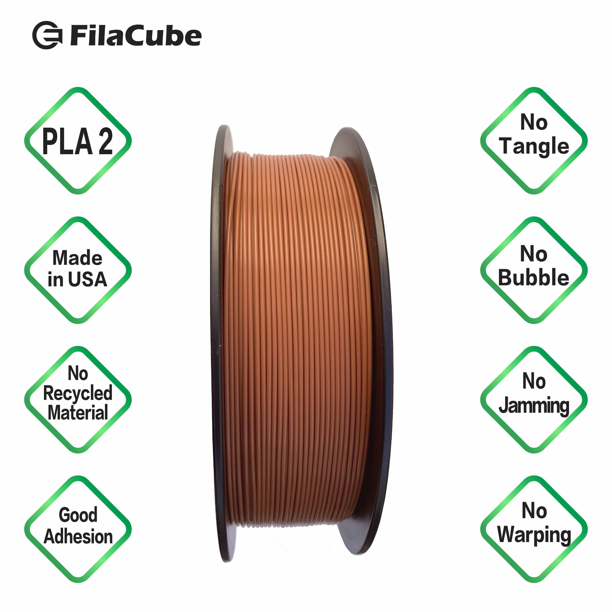 Filamento De Impresora Fila Cube Pla 2 Leather Brown